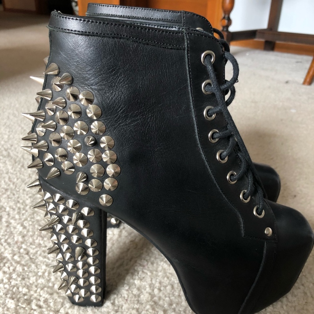 Jeffrey Campbell Spiked Black Lita Boots